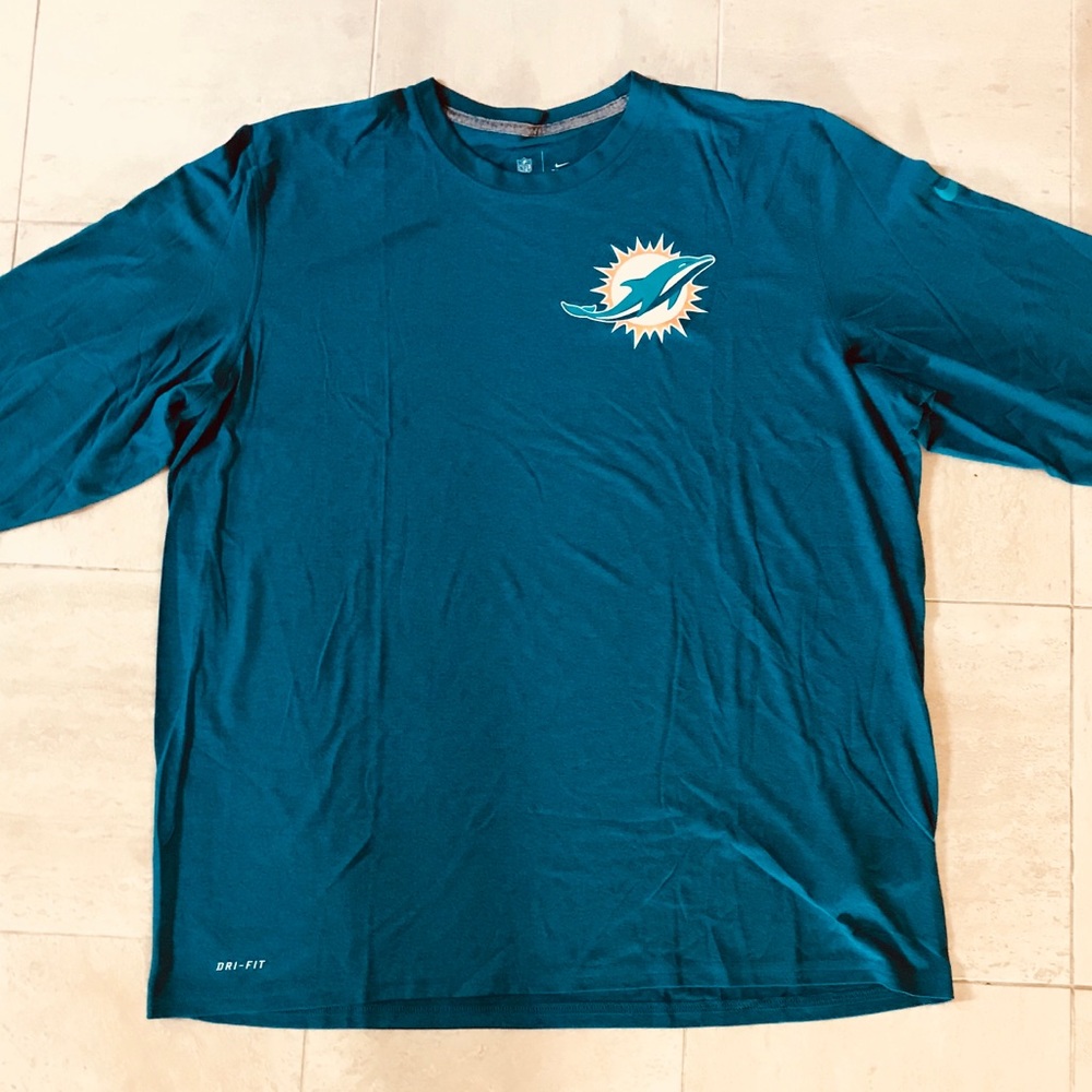Miami Dolphins NFL Pro Line Aqua Logo Primary L/S
